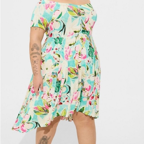 torrid Dresses & Skirts - TORRID Mini Supersoft Off Shoulder Skater Dress